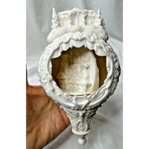 Vtg Mark Klaus Christmas Diorama Musical Ornament Believe Porcelain VIDEO
